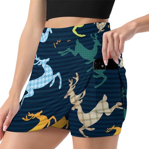 Jupe de tennis athlétique anti frottement avec poche de rangement