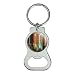 Guitars Electric Acoustic Rock and Roll Wood Paneling Keychain with Bottle Cap Opener