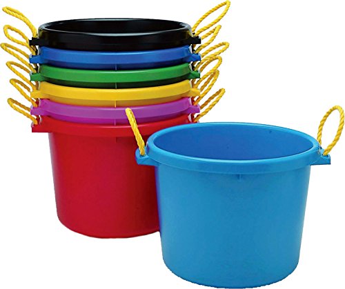 Fortiflex Multi-Purpose Storage Bucket for Dogs/Cats and Horses 70-Quart Red