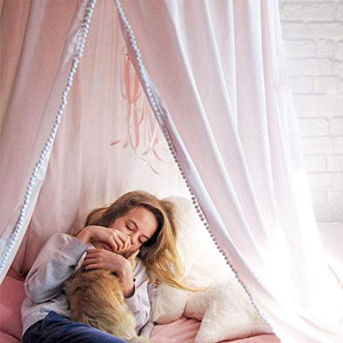 image for OldPAPA Bed Canopy Round Dome, Chiffon Mosquito Net Indoor Outdoor Pla