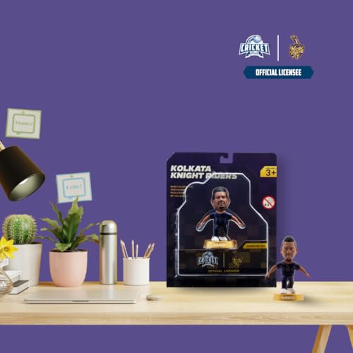 Image of Action Figure, IPL Edition 360 Rotatable Head, Cricket Player for Fans & Collectors (3 Inch Sunil Narine)
