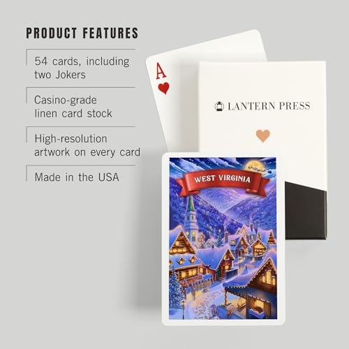 Lantern Press West Virginia, 52 naipes Poker miniatura 3