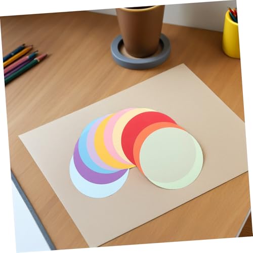 Papel redondo de colores SHINEOFI con 200 hojas circulares listas para manualidades infantiles 5