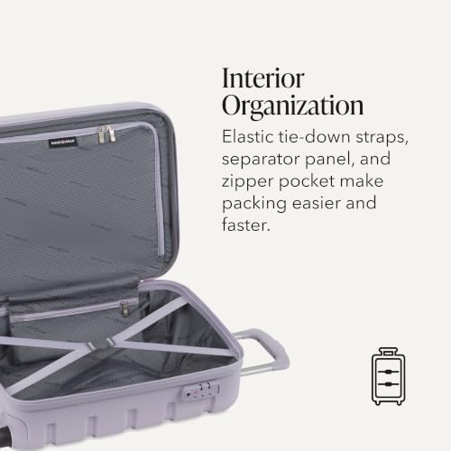 Image of SWISSGEAR Signature Hardside Expandable Carry-On Spinner & Mini Weekender Tote Set, ABS Construction, TSA-Friendly Lock, Evening Haze, 2-Piece Set (19-Inch /Mini Weekender Tote)