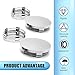 getfay 4 PCS Car Hub Center Fixed Protective Cover, ABS + Steel Ring Shaped Anti-Rust Snap-on Installation Hub Decorative Cover, Replacement Modified Accessories, Suitable for Most Cars (Silver)
