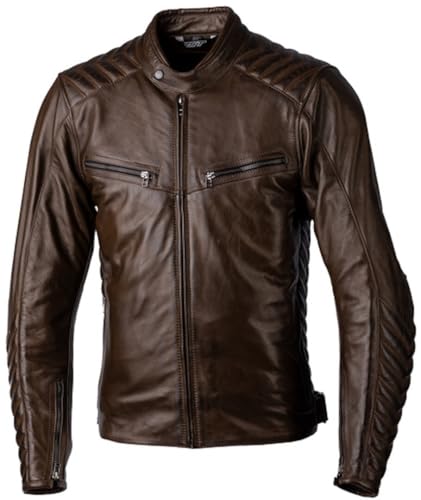 Veste en cuir de moto RST Roadster 3 marron taille S pour motard