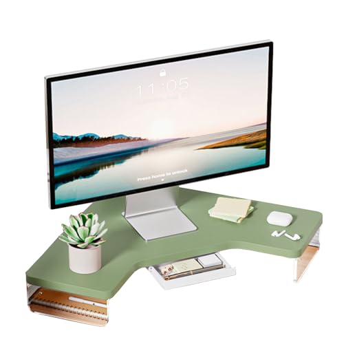 Support d'écran d'angle avec pieds en acrylique transparent rehausseur