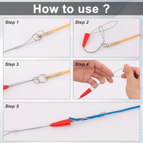 image for Boeray 22FT Fiberglass Running Electrical Wire Cable Pulling Fish Tape