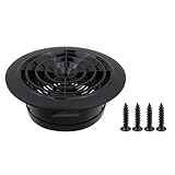 Antrader Air Vent, Adjustable Round Soffit Vents, ABS Exhaust Louver Grille Cover, Ducting Ventilation Air Outlet Cover for Bathroom Kitchen Ventilation (6 Inch)