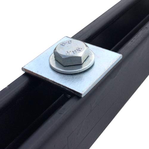 Direct Channel M8 Square Plate Washer - Bright Zinc Plated (BZP) - 3mm Thick - Mild Steel - 40x40mm - Box of 100