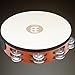 Meinl Percussion Traditional Goatskin Headed Wood Tambourine with Aluminum Jingles, Double Row — NOT Made in China — for All Musicians, 2-Year Warranty (TAH2A-AB)