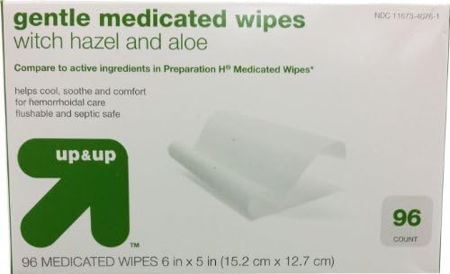 Up & Up Medicated Hemorrhoid Wipes, Fragrance Free, 96 Count
