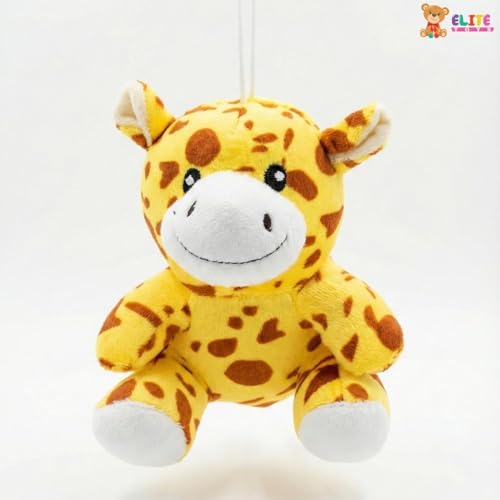 Image of ELITE CREATIONS Cute Giraffe Soft Toy 14 cm | Small Plush Giraffe Stuffed Animal | Soft Cuddly Toy for Kids Boys Girls | Baby Toy Gift Birthday Return Gift