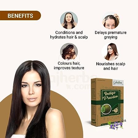 100% Organic Indigo Powder For Hair Care | Natural Hair Color | Natural Black -100g