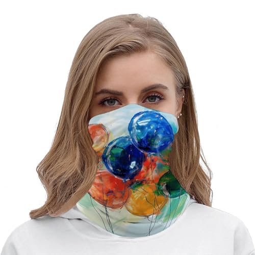 Balaclava Cuello con Estampado Colorido de Globos para Hombre y Mujer, Protección Solar, Mascarilla Facial Fresca y Transpirable para Esquí y Senderismo miniatura 5