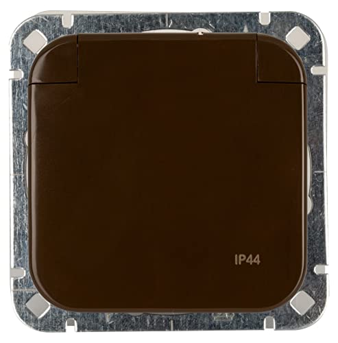 Preisvergleich Produktbild Opus 560.122.08 1 Schutzkontakt-Steckdose, Braun