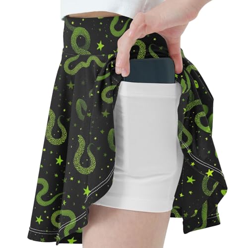 Girls Athletic Skirt 3-12 Years High Waist Tennis Skirts Snakes for Kids Golf Running Dance Skort 5