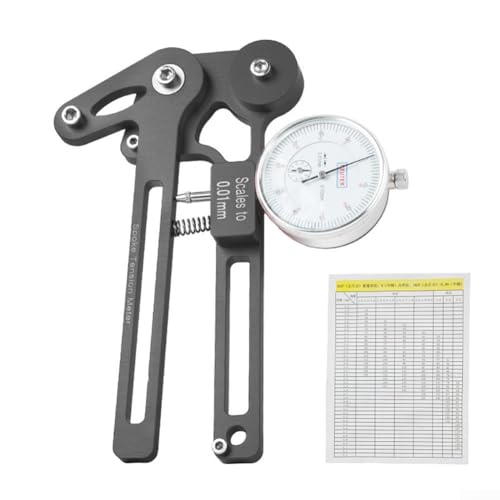 Bicycle Spoke Tension Meter, Wheel Manufacturing Tool, Bikes Tension Meter Spokes, Aluminum Alloy, Road Bike Indicator Meter Mountain Bike Rim Adjustment Tensiometer(Black mechanical watch)