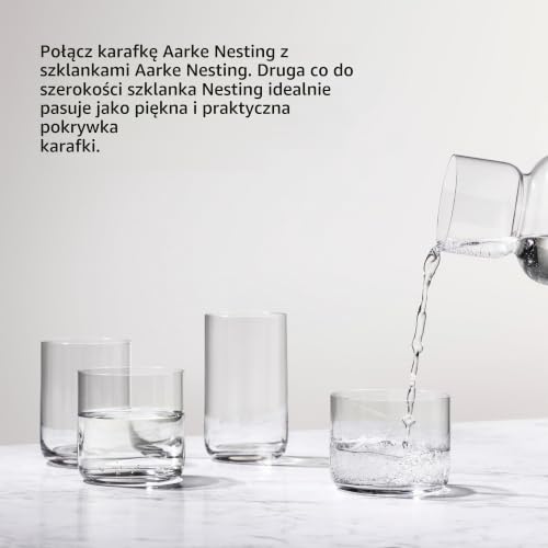 Aarke Nesting karafka ze szkła kryształowego (1,1 litra) i mieszadełko ze stali nierdzewnej