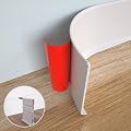 GAMZAU Flexible Baseboard Molding Trim, 3 Inch x 20 Feet Peel and Stick Vinyl Wall Base Cove Base, Self-Adhesive Rubber Wall Base Moulding Trim(S76,White)