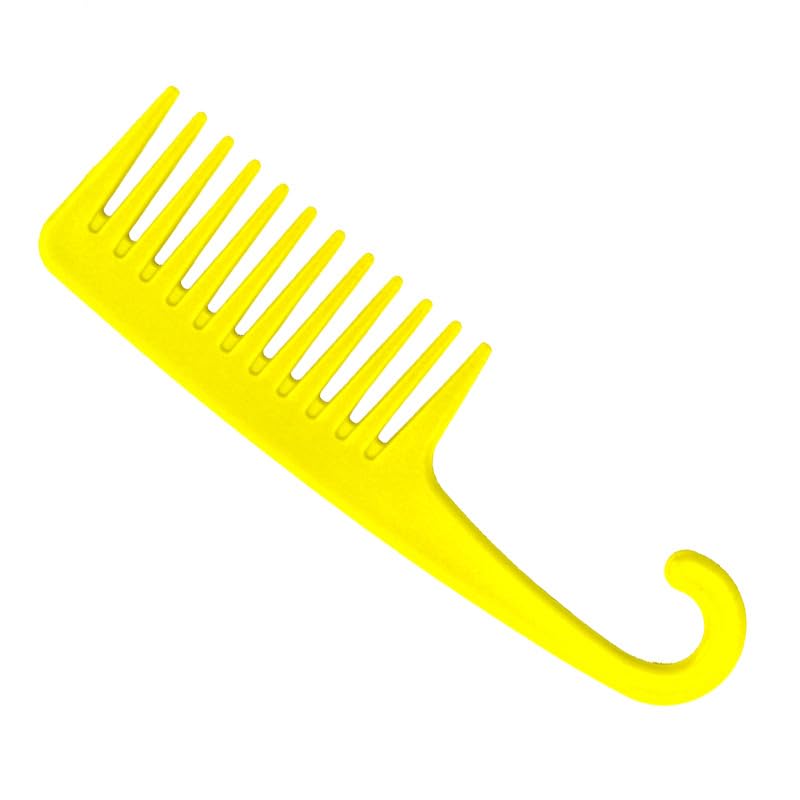 carl vinson® Women's Colorful Hook Comb Wide Teeth Inverted Wave Curly Hair Comb | Yellow-image-33