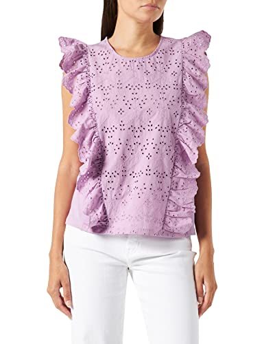 Blouse femme Benetton, chemisier fluide manche longue modèle 5pqyd101d