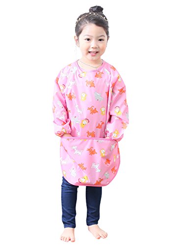 image for Plie Kids Painting Apron – Waterproof Long Sleeve Art Smock for Todd