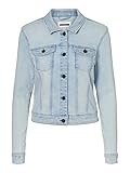 Jeansjacke aus Baumwolle Noisy May NOS DE Damen NMDEBRA L/S Jacket LB BG NOOS Jeansjacke, Light Blue Denim, M