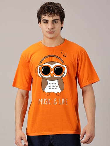 Image of RodZen Oversized | Loose Fit | Half Sleeves Cotton Blend Round Neck T-Shirt for Men