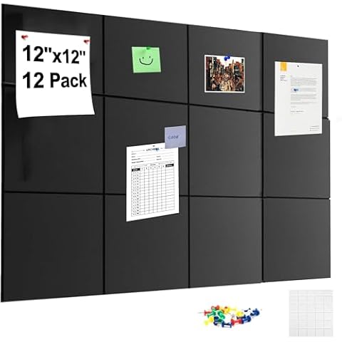 12 Pack Felt Bulletin Board with Adhesive Cover