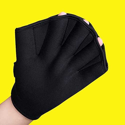 Lioobo 1 par de luvas de natação aquáticas com tecido de malha para natação e mergulho tamanho P (pr