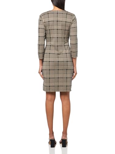 Anne Klein Women's 3/4 Sleeve Houndstooth Printed Jersey Wrap Dress2