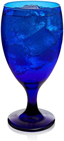 Libbey Premiere Cobalt Iced Tea Goblet Beverage Glasses, Set of 12