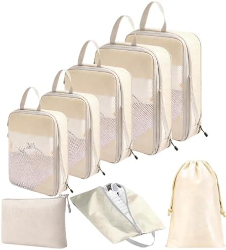 8 Piezas Organizador Maleta, Compresión y Almacenaje Compacto, Pa...