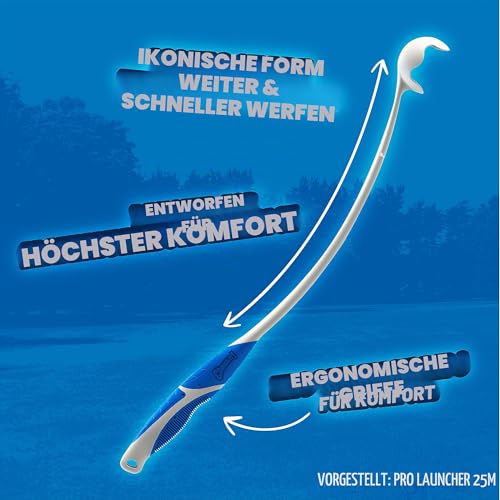 Chuckit! Apportier- und Faltballwerfer für Hunde, zum Aufheben und Werfen, freihändiges Spielen, praktisches Reise-Spielzeug mit Gummiball