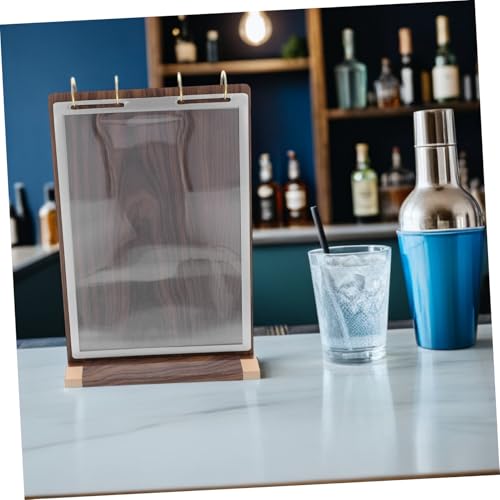 Support de menu bois de noyer Anneome pour une présentation de table chaleureuse - 7