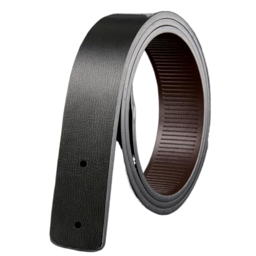 Cowhide Replacement Classic No Buckle Waistband 3.2cm Belts Genuine Leather Belt(120cm)