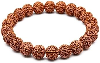 The Himalayan River Panch Mukhi Rudraksha Bracelet | 5 Mukhi Rudraksha Hand Band for Men & Women | Natural Original Rudraksha Beads | Astrology & Spiritual Healing Unisex Bracelet