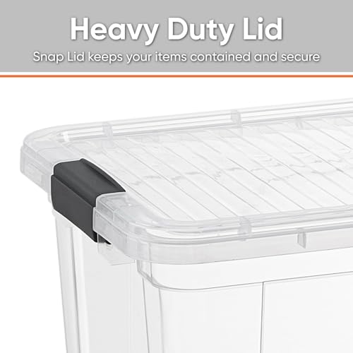 Image of Superio 6.6 Quart Clear Plastic Storage Boxes with Lids, Stackable Organizer Containers, BPA-Free Storage Bins for Home, Office, School & Dorm, 6 Pack