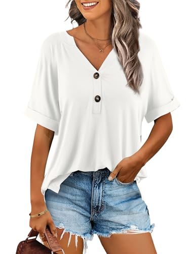 Beluring Oberteile Damen Sexy V-Ausschnitt T-Shirts Elegant Basic...