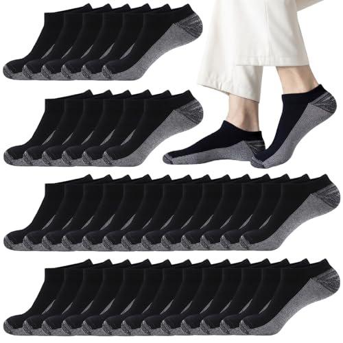 Image of 12-30 Pairs Low Cut Ankle Socks for Men Thin Breathable Casual No Show Athletic Socks Bulk