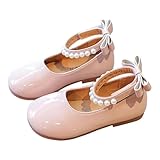 [Cousannory] フォーマル 靴 女の子 発表会 ガールズ サンダル フォーマルシューズ キッズ ローファー 学生 女の子 プリンセス 靴 ドレスシューズ 可愛い 子供靴 履きやすい 柔らかい 結婚式 卒園式 卒業式 入園式 入学式(0625D-ピンク,17.0 cm)