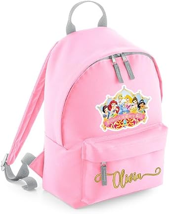 Getagift Princess Bag, Personalised Backpack, Gift for Kids-Girl, Toddlers Birthday Girl, 9 litres Mini Fashion Backpack for Nursery, Bookbags, Rucksack, Shoulder Bag.