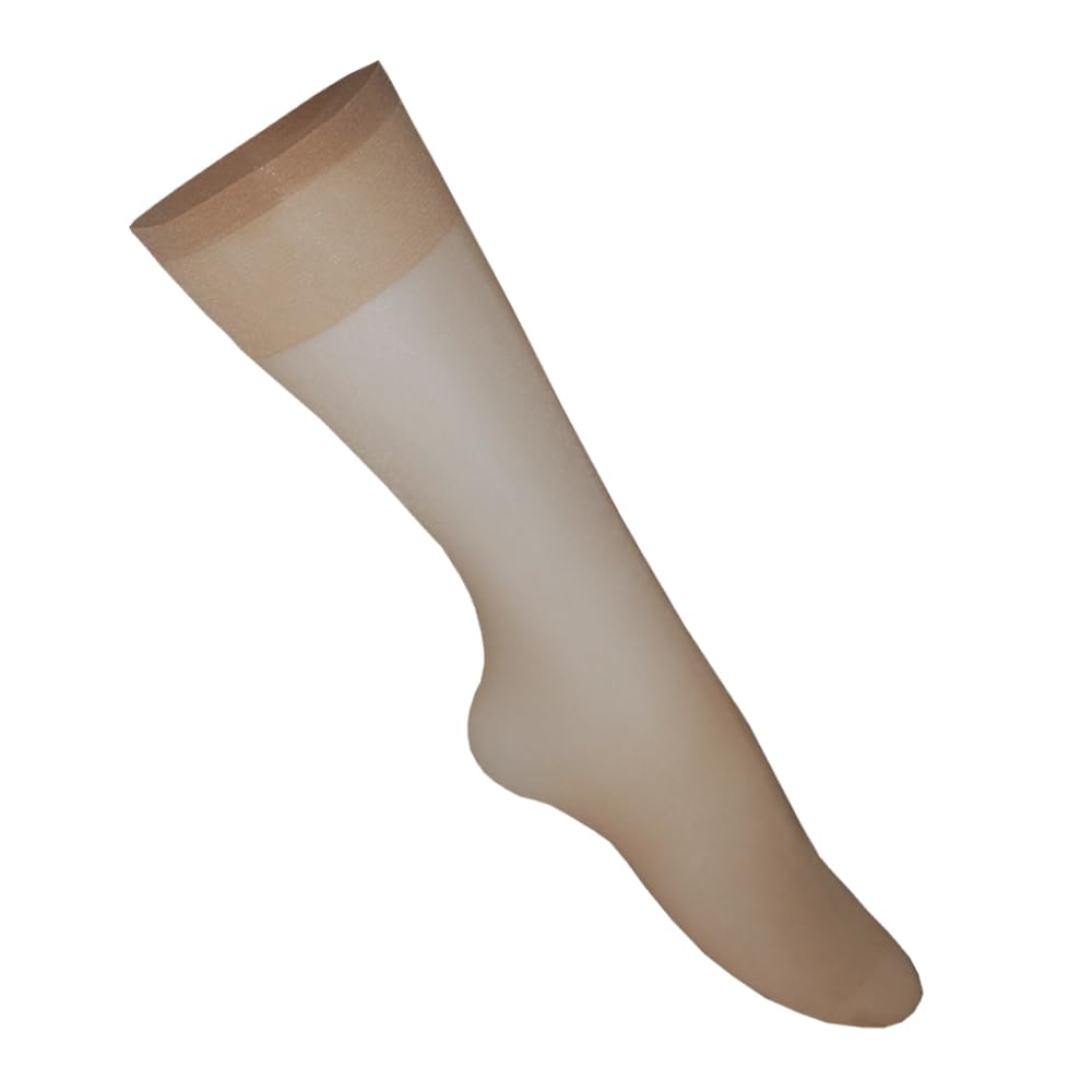 Silky Women's Nude 15 Denier Glossy Knee Highs Trouser Socks - One Size (Shoe Size 3-8) - 2 Pairs ( - One Size)