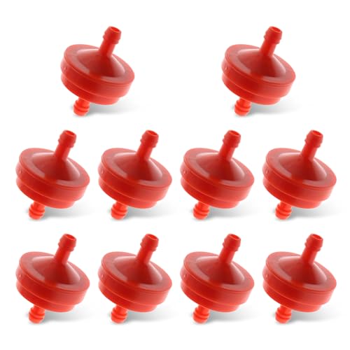 Zikefest 10PCS Lawn Mower Fuel Filter, 1/4 Inch Inline Gas Fuel Filter, Compatible with Toro 42-5240, 56-6360, John Deere AM107314, LG298090, LG298090S, PT4265, Replaces 298090, 298090S, 951-3013