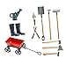 1 Set Mini Garden Tools Miniatures Tools Mini Decor Yard Supplies Scene Model Miniature Farming Tools Miniature Gardening Shovel Mini Farming Tool Model Doll Repair Tools
