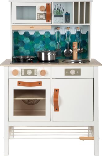 Image of small foot Children's White inchTasty inch Wooden with Light and Sound Effects and 5 Kitchen Accessories, from 3 Years, 12673, Colourful