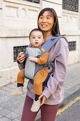 Beco Gemini Cool Baby Carrier Newborn To Toddler - All Positions Baby Body Carrier, Baby Hiking Carrier Backpack, Front Carrier With Adjustable Seat, Ergonomic Baby Holder Carrier 7-35 Lbs (Dark Grey) #TOP1