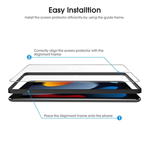 Image of OMOTON [3 Pack] Screen Protector Compatible with iPad 10.2 Inch - Tempered Glass Screen Protector