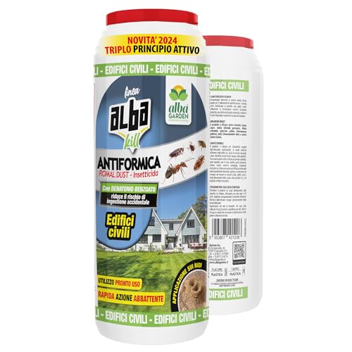 Albagarden - Albakill Esca Anti Formiche Veleno Insetticida In Polvere Per Casa Giardino Prato Scarafaggi Grillotalpa Insetti Pulci Zecche Pesciolini D'Argento Solubile Spray Antiformiche x 500 gr